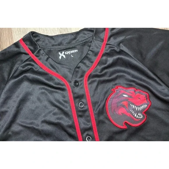 Excision Headbanger Baseball Jersey Tour Men's L EDM Electronic Music DJ T-Rex - Picture 2 of 7